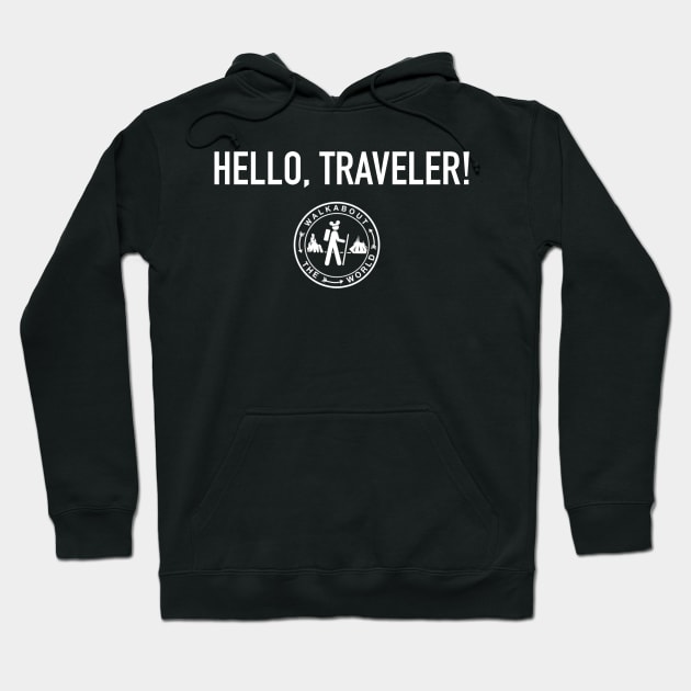 Hello Traveler! (Text) Hoodie by theSteele